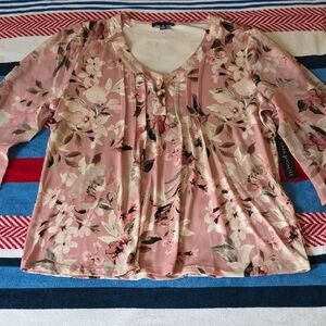 Sara Michelle Pink Floral Blouse